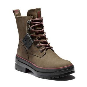 TIMBERLAND WOMEN'S MALYNN EK WATERPROOF MID BOOT OLIVE NUBUCK 7 MM WITH BOX
